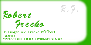 robert frecko business card